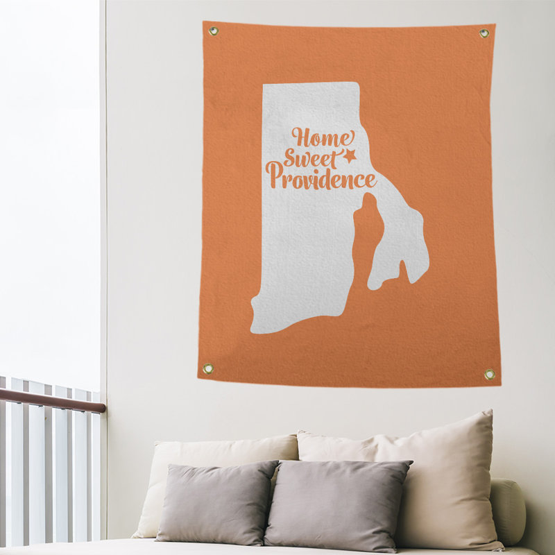 Tapisserie murale rhode island providence, H 80 po x l 59 po, Orange