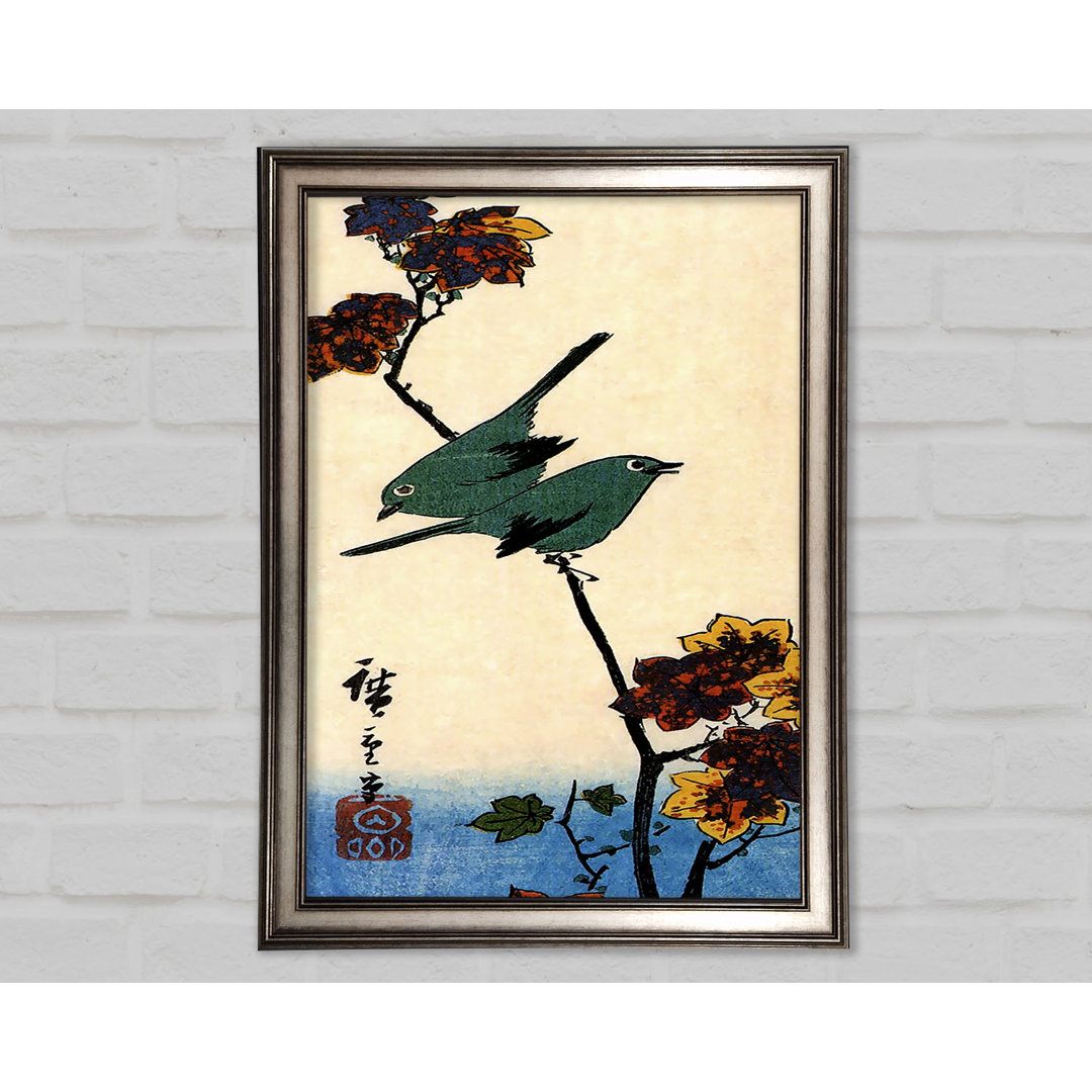 Hiroshige Vögel auf einem Ahornzweig - Einzelner Bilderrahmen Kunstdrucke