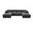 Corduroy U-Shaped Sectional-2082831501