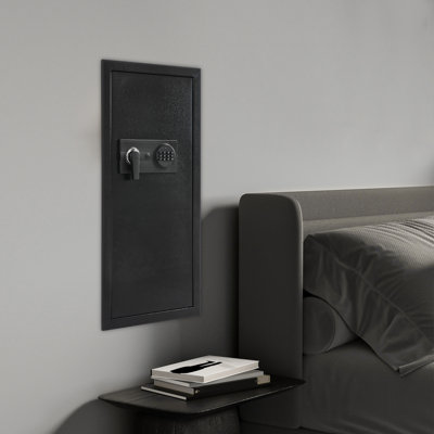 Coffre-fort de sécurité encastré à fixation murale robuste avec serrure numérique pour rangement de bureau personnel