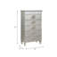 Commode 5 tiroirs Jassel en argent et miroir