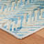 Seneca Machine Printed Polyester Chevron Area Rug in Blue/Gray-2037516339