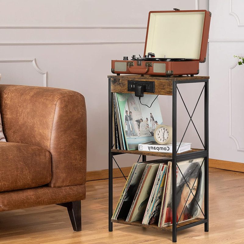 30.1'' H Media Shelves, Brown