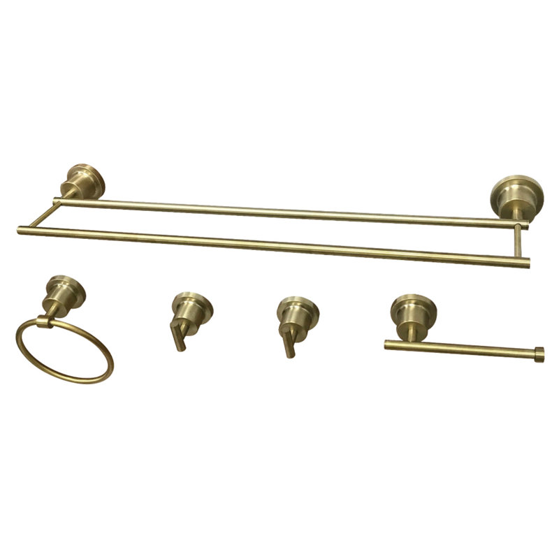 Ensemble de quincaillerie de salle de bain 5 pièces Concord, Laiton satiné
