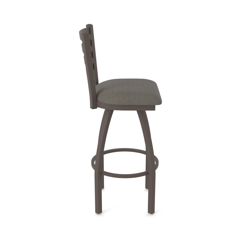 Tabouret pivotant Jackie, Bronze, Très grand (siège d'une hauteur de 36 po), Tissu - graphique calice