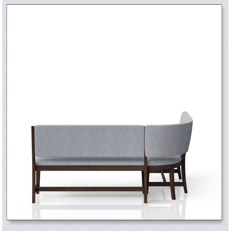 Banc de salle à manger incurvé de style Mid-Century