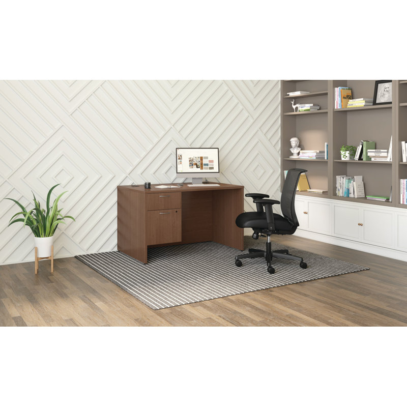 HON MOD Hanging Pedestal Desk, Sepia Walnut