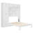 Queen Size Wall Murphy Bed With Top Cabinet,Shelves  And  Wardrobe, Space Saving Foldable Bed,White