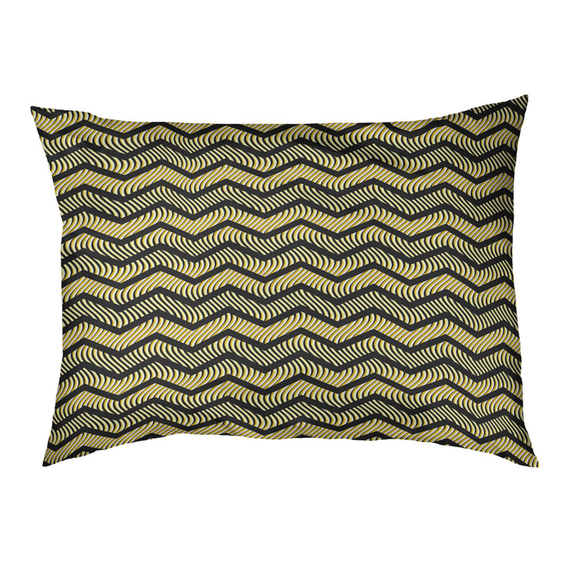 Coussin pour chien Chelan, Noir / jaune, Petit (l 28 po x P 18 po x H 6 po)