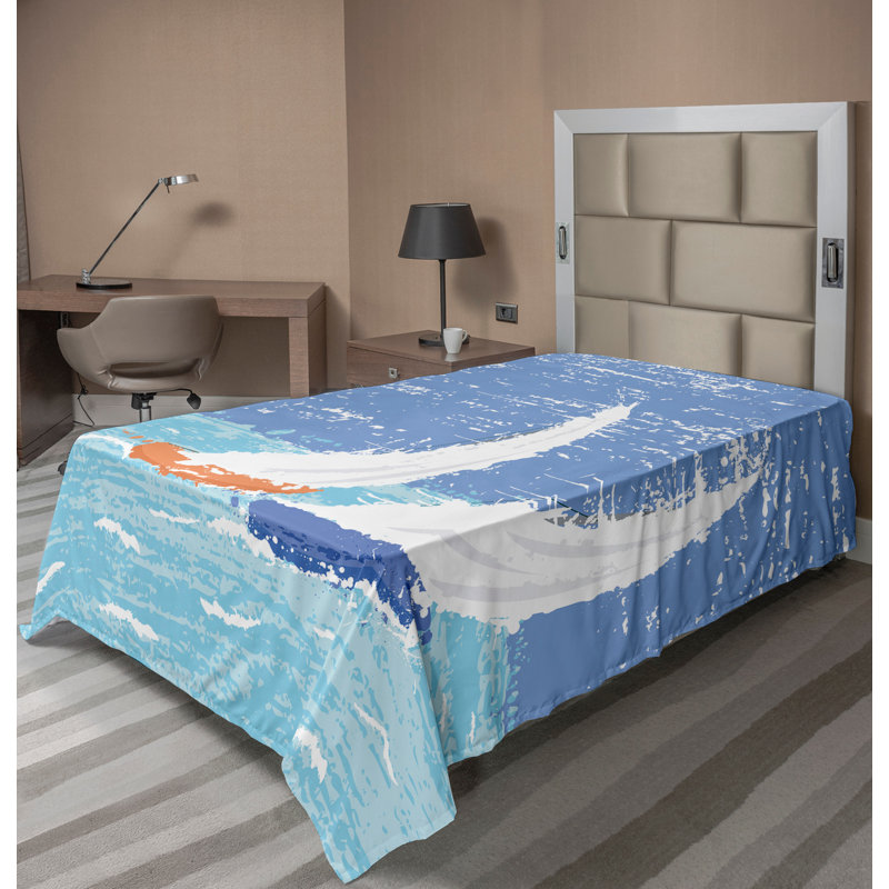 Drap-housse Ambesonne, Drap plat pour lit simple