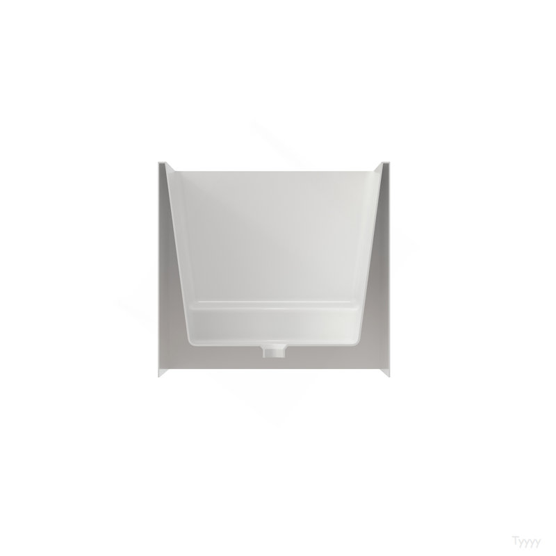 Baignoire autoportante de 35 po en acrylique, forme rectangulaire, blanc (blanc)