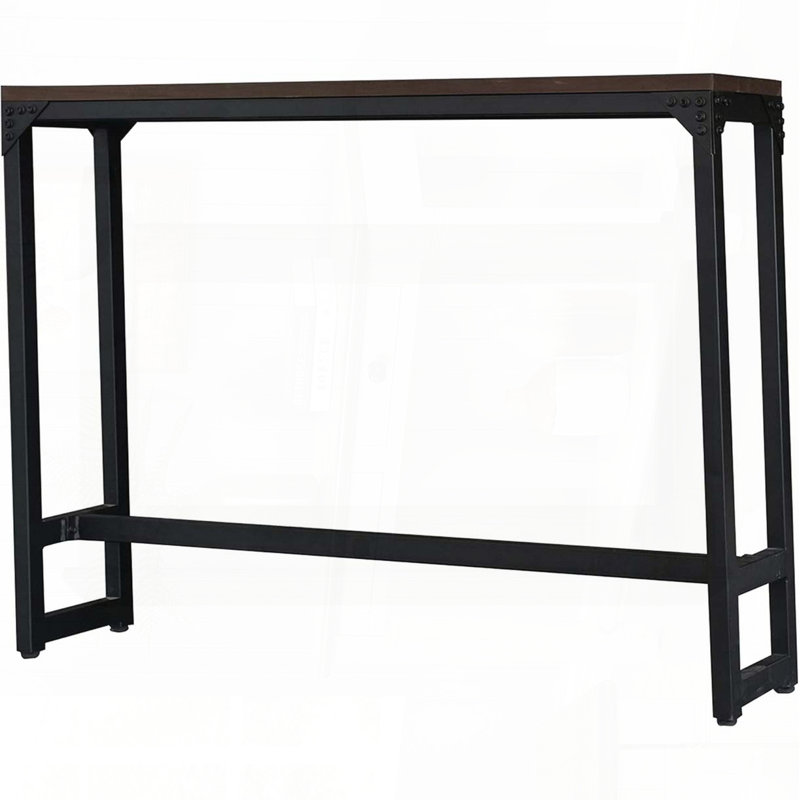 Table de bar / cocktail Minimalist Contemporary Industrial - Logan, L 55,1 po x P 11,8 po x H 35,8 po