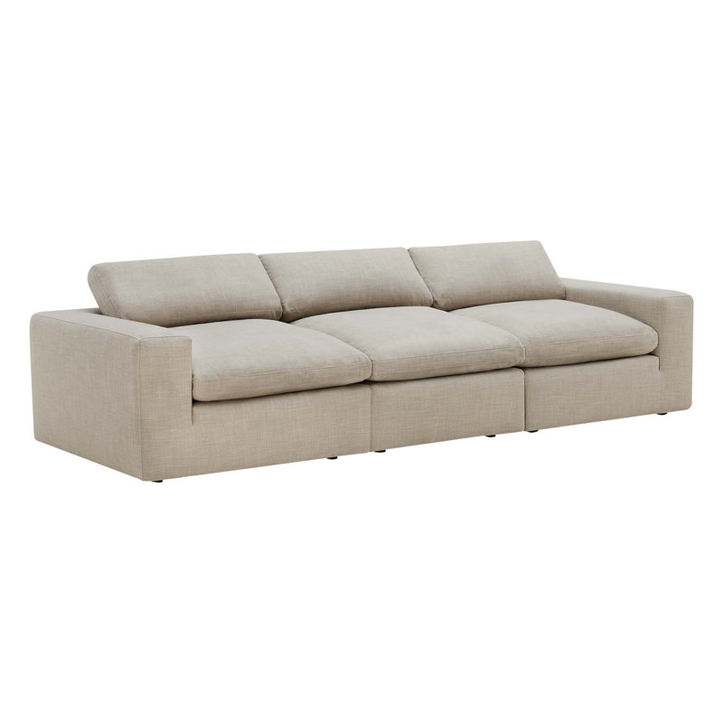 Canapé modulaire rembourré 3 pièces Asher, Polyester beige