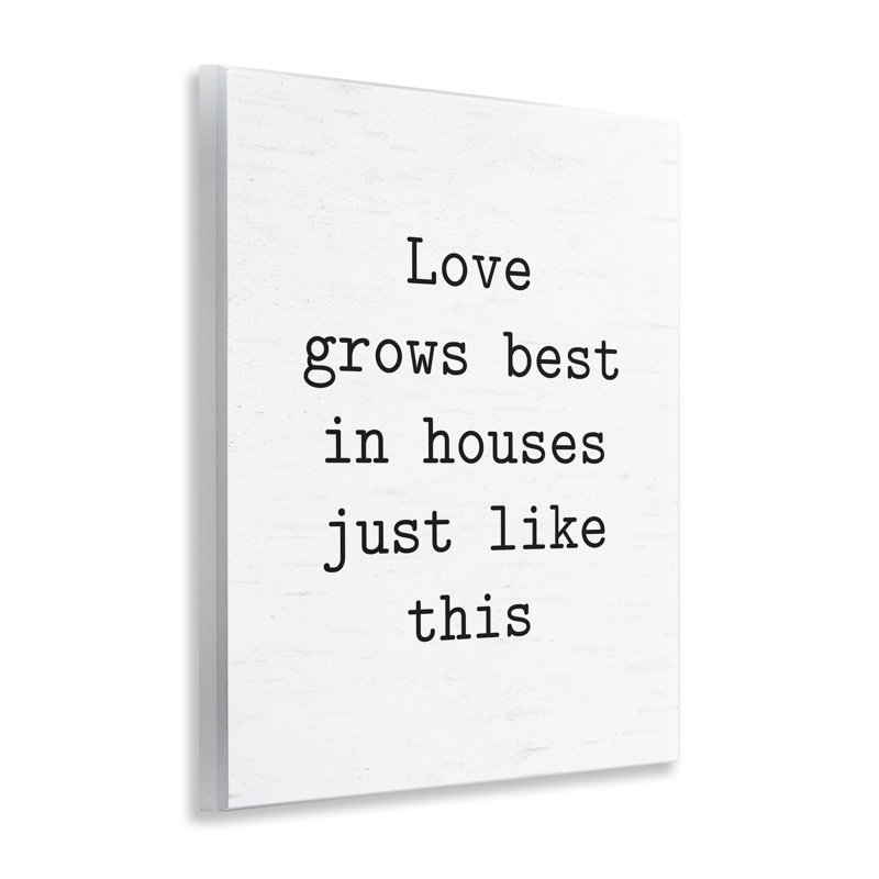 «Where Love Grows Best», art mural par lettres et lignes