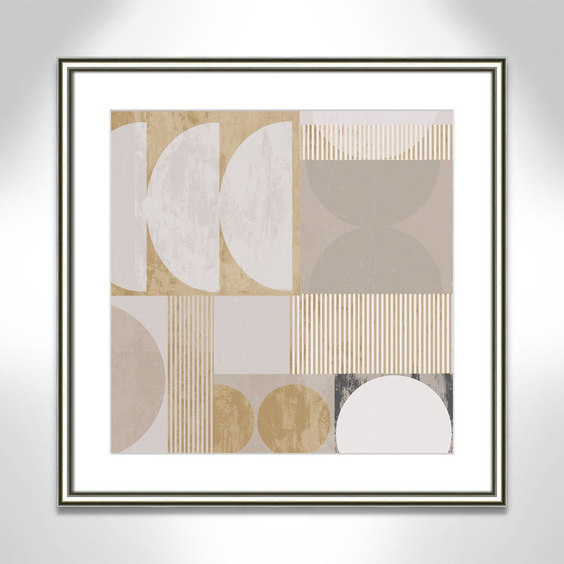 «Golden Balance II» par Casa Fine Arts, L 24,75 po x H 24,75 po, Imprimé mat, Argent classique