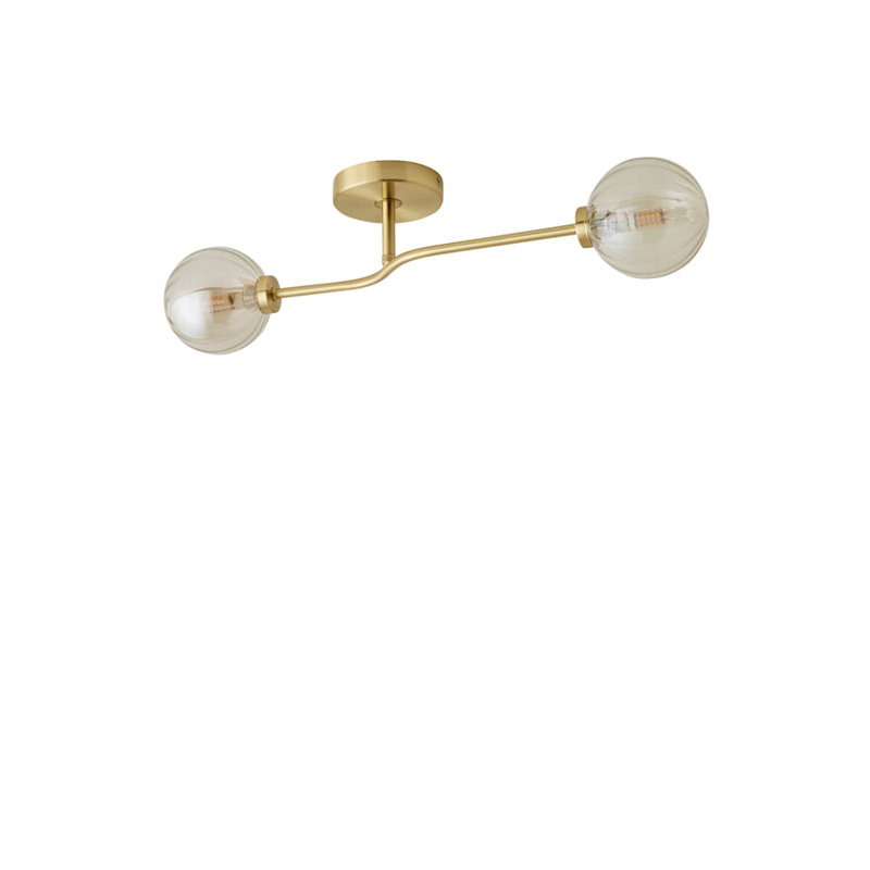 Chessy Glass Semi Flush Mount, No