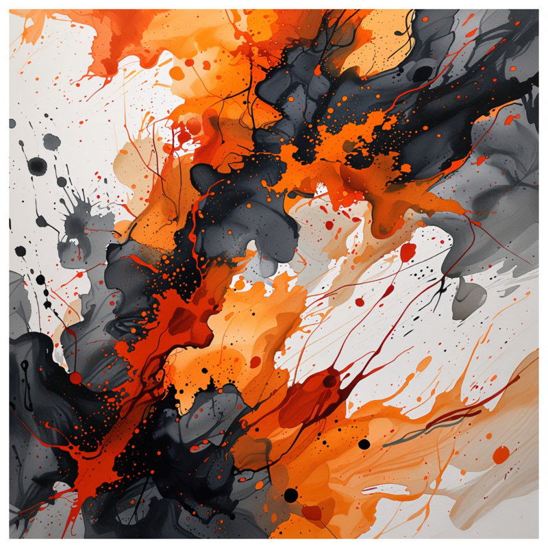 Art abstrait édredon contemporain, Lit simple