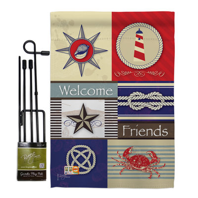 Double Sided 18.5'' H x 13'' W Polyester Flag Set