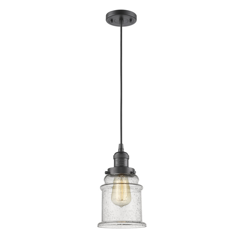 Wyndham 1 - Light Single Pendant, Oil Rubbed Bronze, Seedy
