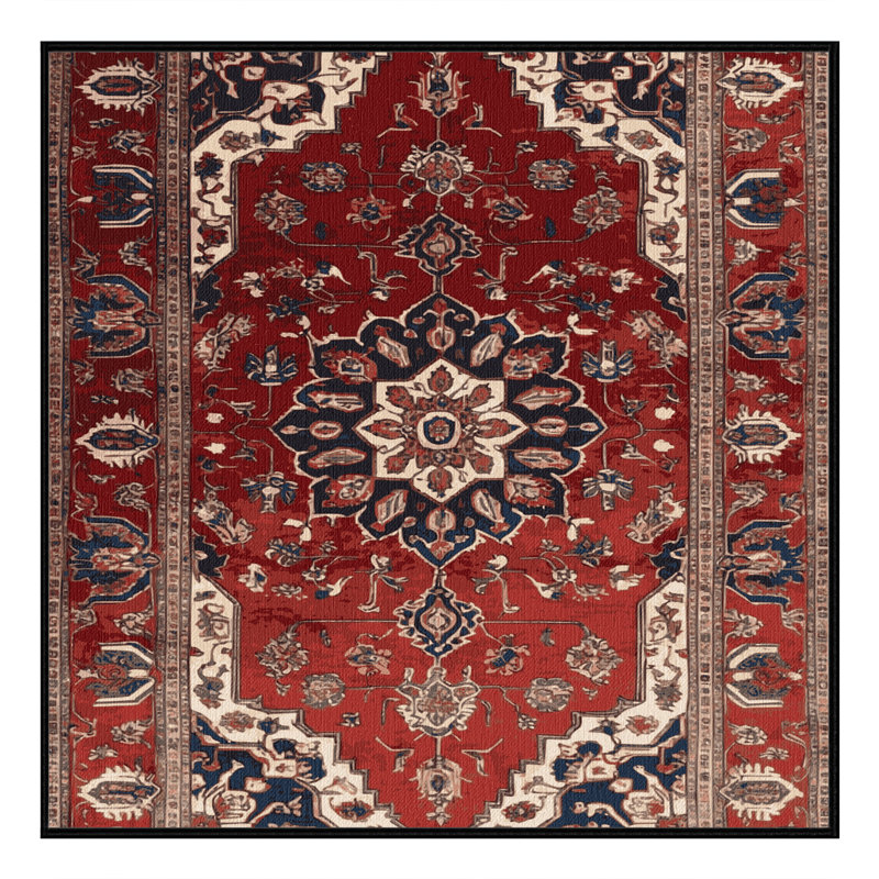 Tapis brun lavable à la machine, Carré 8 pi