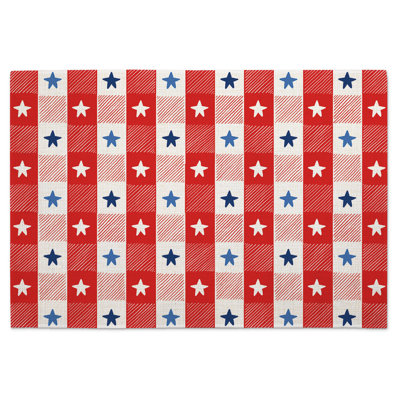 Latitude Run® Patriotic Picnic 4-Pack Cotton Blend Rectangular Placemats