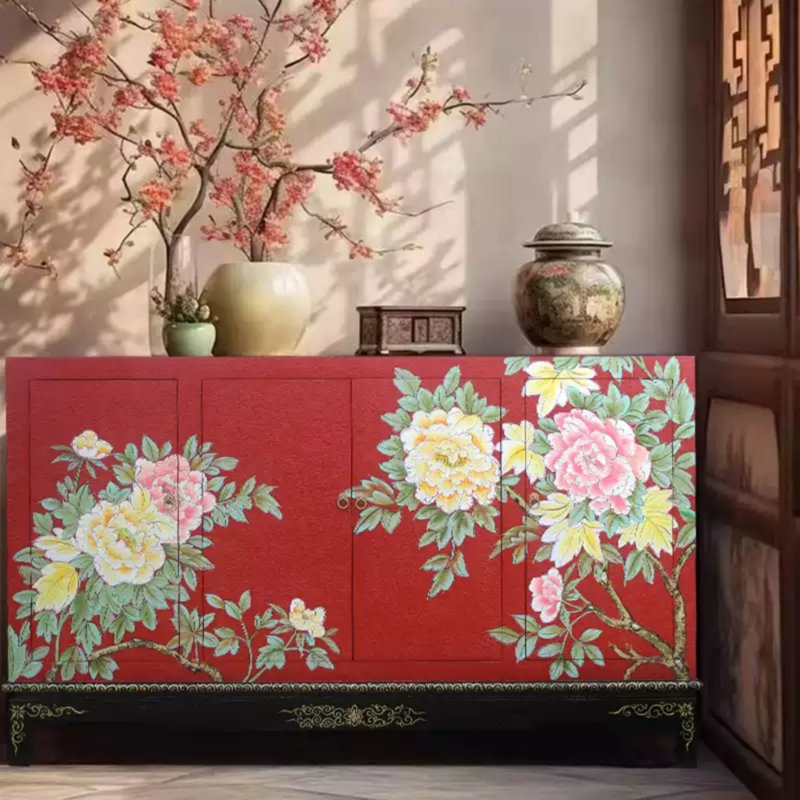 Large-Capacity Solid Wood Sideboard