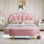 Ensemble de chambre à coucher 2 pièces, lit plateforme tapissier avec repose-pieds DEL-140070006-186294656