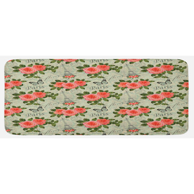 Tapis de cuisine shabby flore