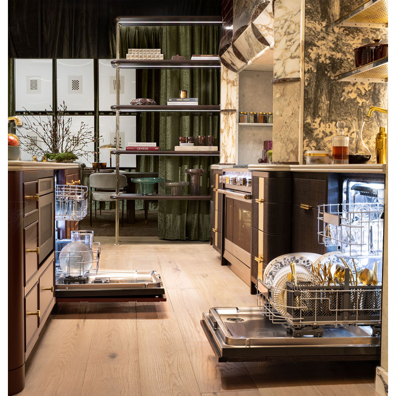 24" Panel-Ready Premium Fully Integrated Dishwasher, Designer Brass