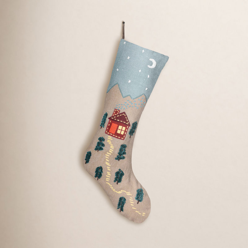 Cabin Cozy Linen Stocking