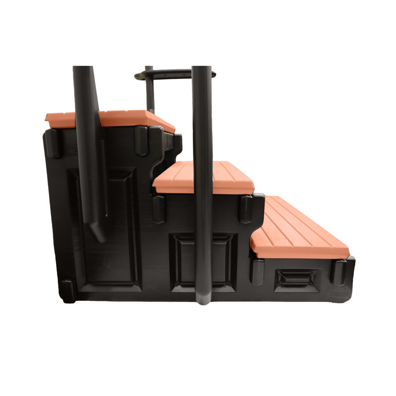 Redwood 36" 3-Tread Spa Step with Legs