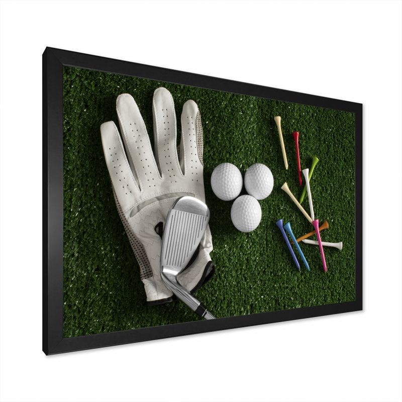 Ensemble de golf collage - salon de golf mural, Cadre simple noir, H 12 po x l 20 po x P 1 po