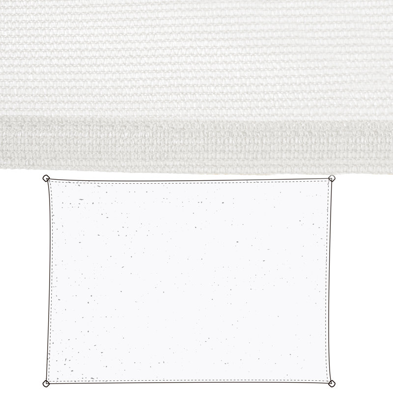 Odele Rectangle Shade Sail, White