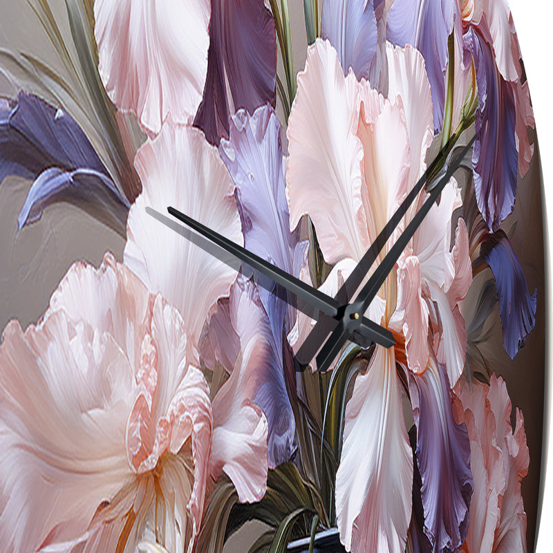 Cyerra - Horloge murale florale, Petit