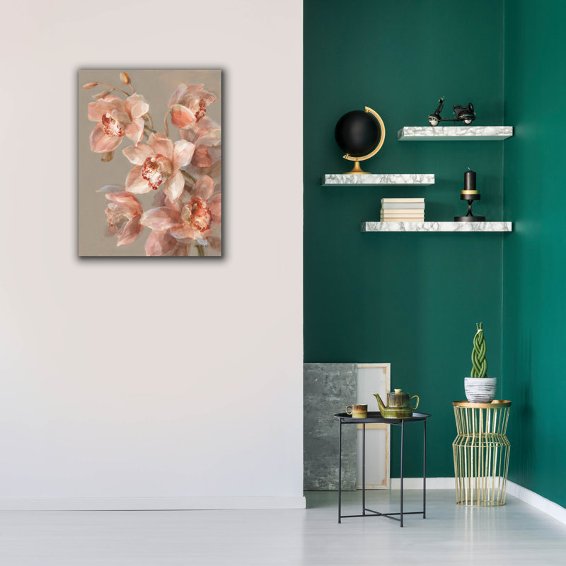 «Delicate Orchid 2» par Danhui Nai, art mural sur toile, H 34 po x l 26 po