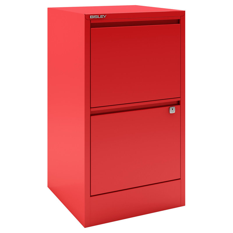 Home Filer 2 Drawer Filing Cabinet, Red