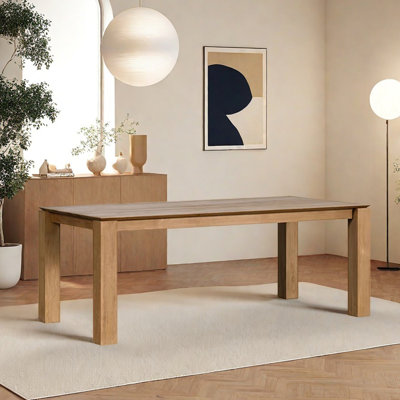 Minimalist Log Style Solid Wood Large Table