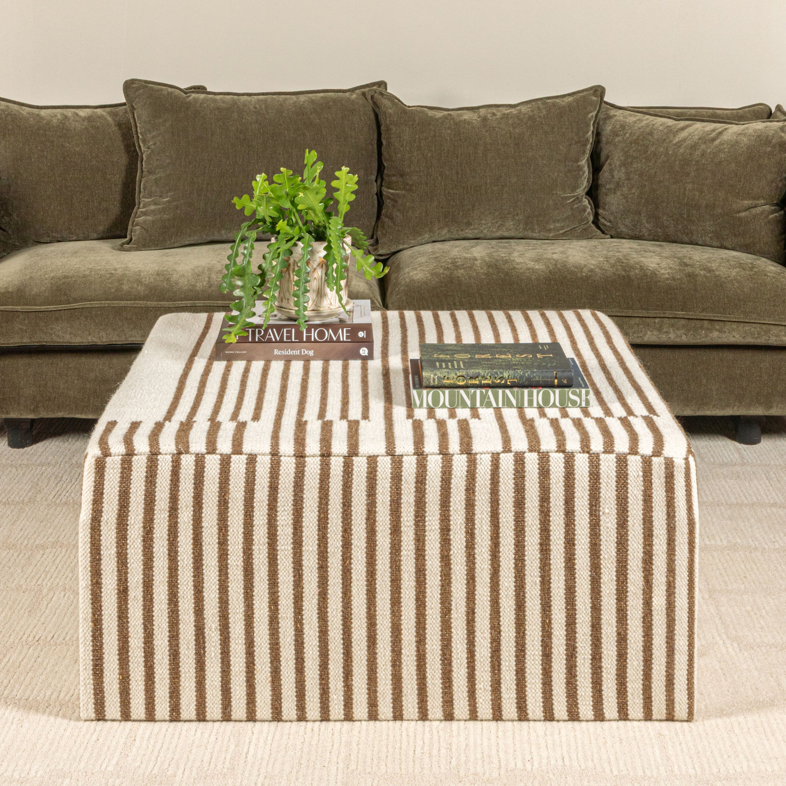 Breck Cotton Ottoman, 16" H x 36" L x 36" W