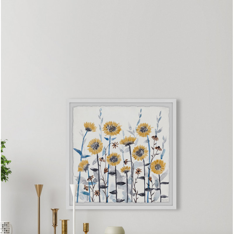 African Daisies - Single Picture Frame Painting, 30cm H x 30cm W x 3.81cm D