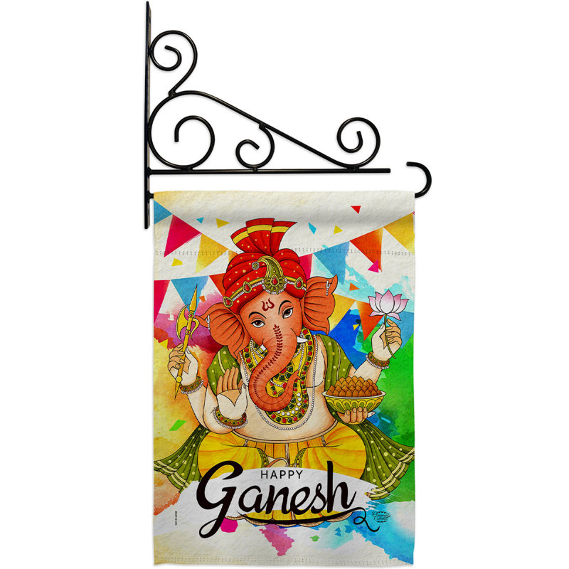 Double Sided 18.5'' H x 13'' W Polyester Flag Set