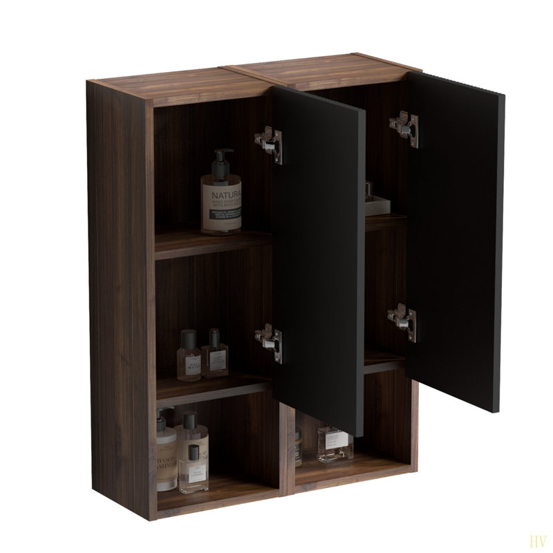 Bathroom Floating Side Cabinet, Wall-Mounted Storage Cabinet For Small Space, KD