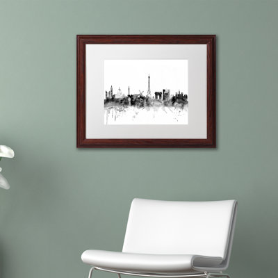 « paris horizon bw », reproduction d’impression sur toile encadrée