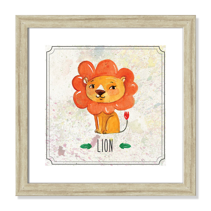 Impression sur papier Jungle Day 1 ', Cadre plat beige, H 16 po x l 16 po x P 0,6 po