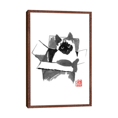 Cat In The Box by Péchane - Print on Canvas