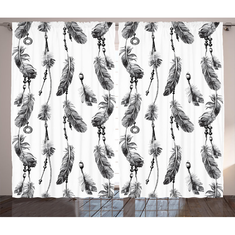 Syndra Semi Sheer Curtain Pair, 54" W x 96" L