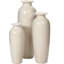 Ensemble de 3 vases en céramique ivoire craquelé Hosley. Cadeau idéal pour les arrangements floraux de mariage ou les occasions spéciales pour une utilisation dans un décor de bureau à domicile Spa Aromathérapie