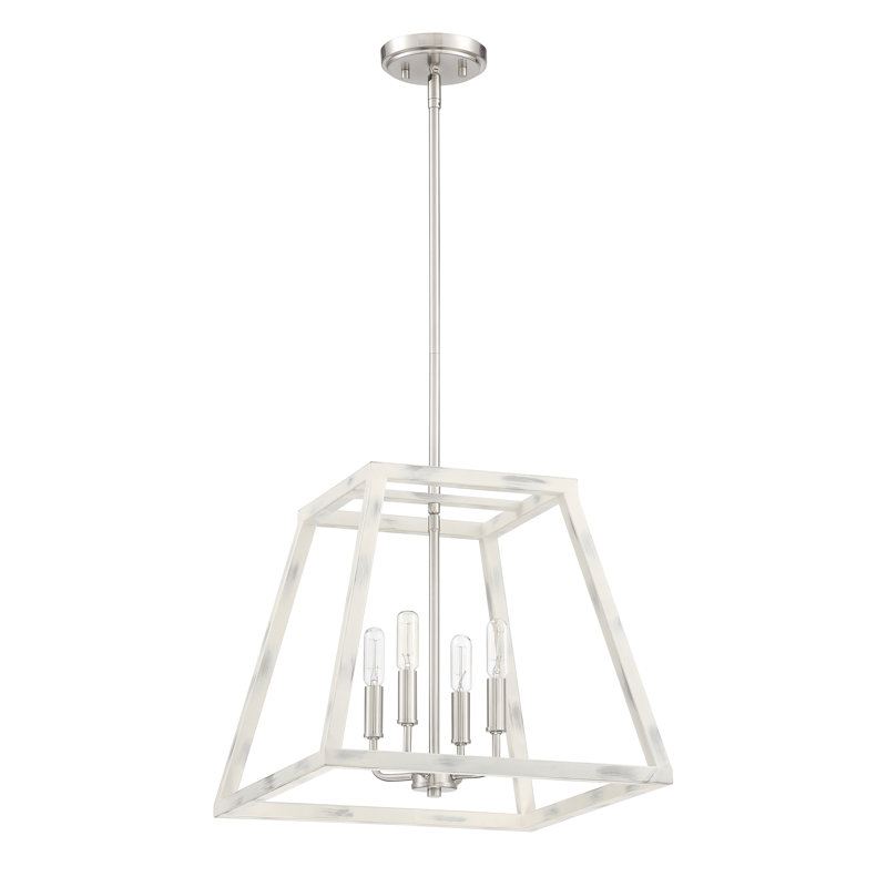 Luminaire suspendu géométrique 4 lumières lanternes Mickle