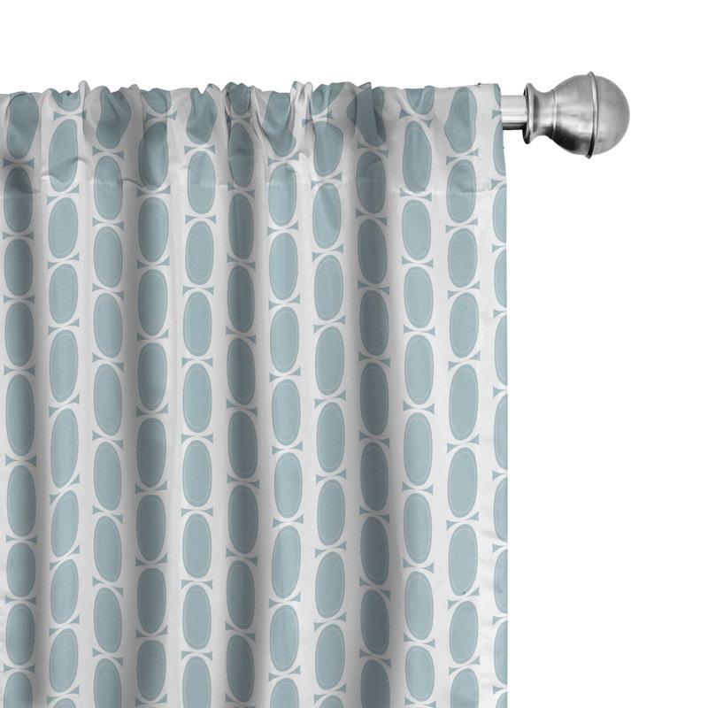 60S Living Room Semi-Sheer Rod Pocket Curtain Panels, 28" x 95"