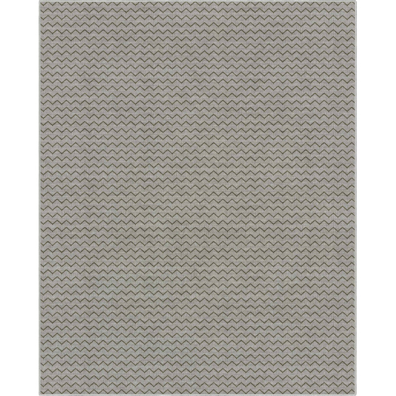 Tapis tissé à plat à chevrons gris Kehr Mesa - Facile à nettoyer et durable, Rectangle 7 pi 10 po x 9 pi 10 po