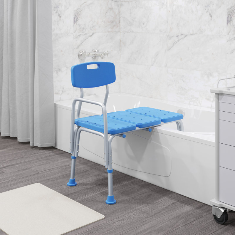 Phoebe Aluminum Height Adjustable Medical Shower Transfer Bench